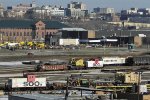 Two crane trios - 751207 and big brother 751203 in Muskego yard